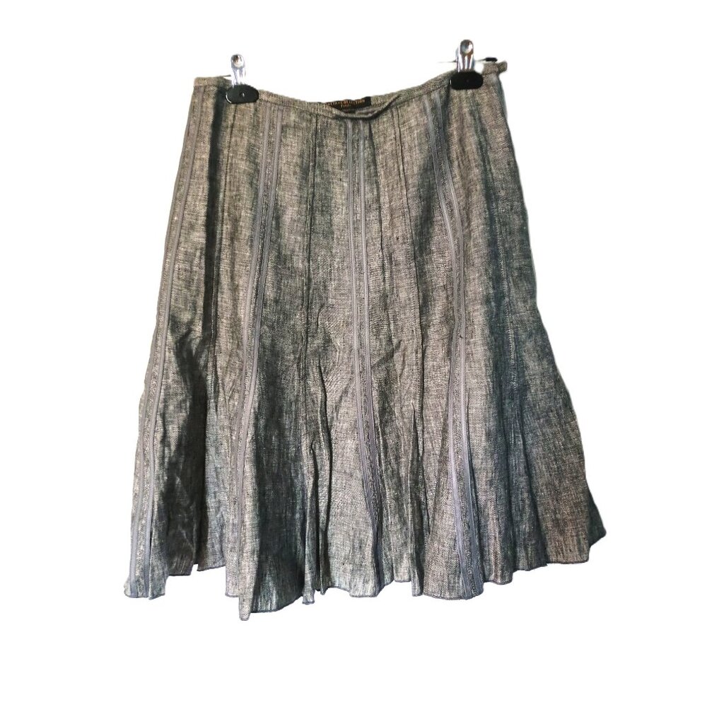 Dalia Women Linen Skirt, size 4P, petite, colour Grey